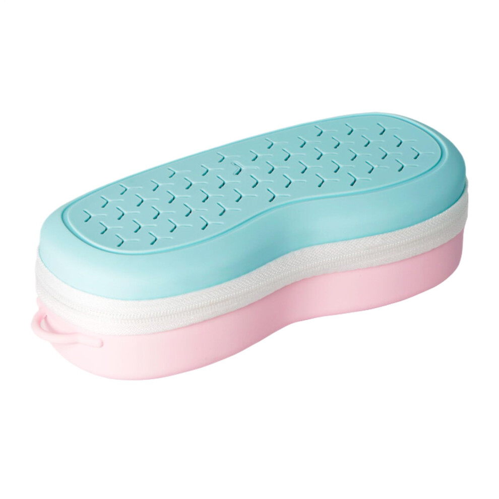 Pink/Blue Swimming Goggles Case Silicone Eyeglass Box For Underwater Pool Sports Diving Glasses Box