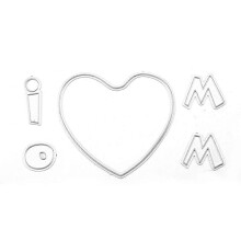 (As show, One size) Cutting Dies Stencil DIY Scrapbooking Embossing Album Paper Card Craft (TD103 Heart)