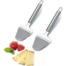 (As show, One size) 2 Pieces Cheese Slicer Set, Stainless Steel Wire Cheese Slicer With Cheese Plane Tool, Hard Cheeses Kitchen Cooking Tool