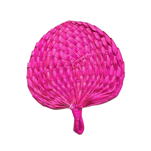 Natural Leaf Hand Weaving Fan Traditional Cooling Tool Large-5