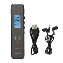 Mini-spraakrecorder, digitaal apparaat, ultracompacte audiorecorder met hoogwaardige opname- en afspeelfunctie, ingebouwde luidspreker en MP3-speler
