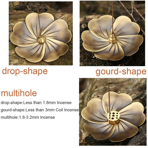 Θυμιατήριο Lotus Design, ορειχάλκινο και κεραμικό, αρωματικό διαλογισμό, διακοσμητικό 2
