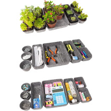 Desk Drawer Dividers In Quiet Felt, Drawer Organizer Tray For Home Office Organization, Space Saving Multi-Purpose Storage, Anti-Slip Felt Bins,