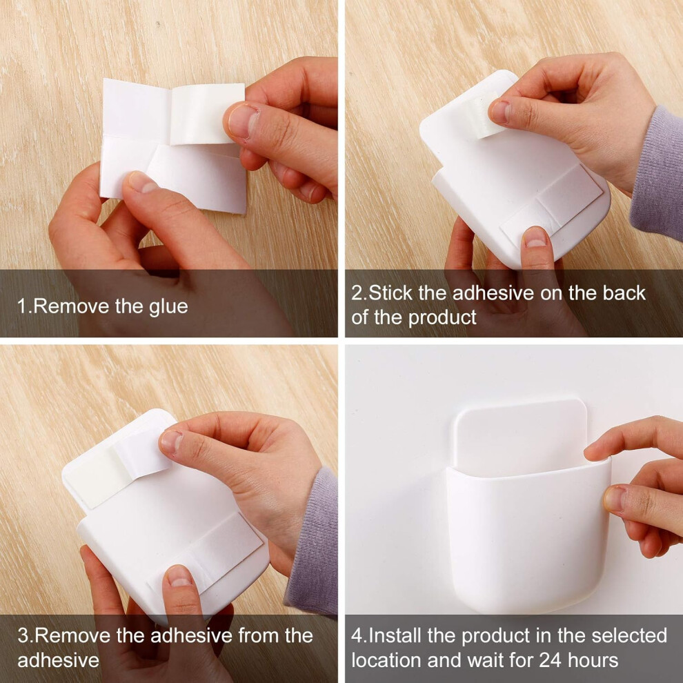 Self Adhesive Remote Case, Hollow Bottom Design For Convenient Phone Charging In Any Room Setting 9048212421856