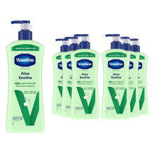 (9x Aloe Soothe) Vaseline Body Lotion - Essential Healing, Cocoa Radiant, Aloe Soothe 9 Pk, 600ml