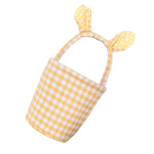 Reusable Easters Celebration Basket with Rabbits Ear-Yellow