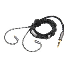 Cable HiFi con conector desmontable, cable con sonido mejorado y conductores de cobre plateado, cable de repuesto de audio premium de 0,78 mm para