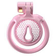Men's Pink Ultra Small Recessed Reverse Fitness Cage A21 Model 5 Rings Flat Ring 01