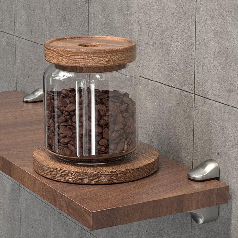 Adjustable Shelf Brackets For Glass Shelves Zinc Alloy Wall Support Silver Finish For Home And Office 9412369371812
