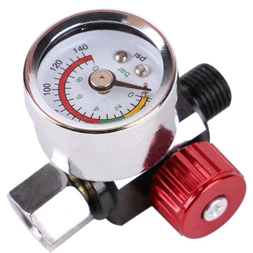 Flow Air Pressure Regulator For Paint Sprayers, Air Tools, Instruments, 1/4 Inch Npt, Metal Body 9412369371355