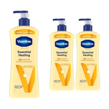(3x Essential Healing) Vaseline Body Lotion - Essential Healing, Cocoa Radiant, Aloe Soothe 3 Pk, 600ml