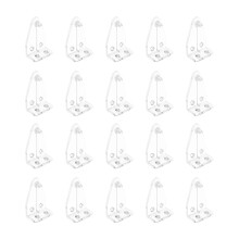 20Pcs Plastic Window Blind Hold Down Clips Rails Holder Brackets