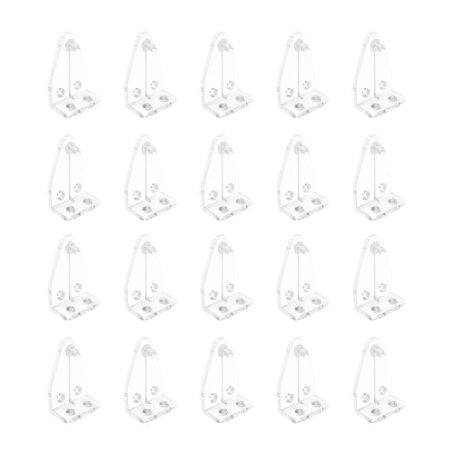 20Pcs Plastic Window Blind Hold Down Clips Rails Holder Brackets