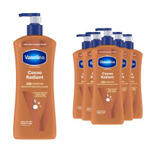(6x Cocoa Radiant) Vaseline Body Lotion - Essential Healing, Cocoa Radiant, Aloe Soothe 6 Pk, 600ml