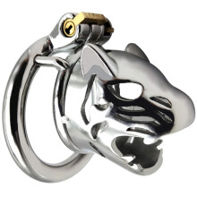 Stainless Steel Chastity Cage 45mm with Invisible Lock, Unique Animal Shape Metal Penis Cage