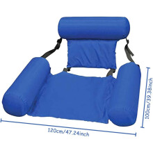 Multi-Purpose Pool Float, Portable And Lightweight, Cool Body Soaking, Convertible To Hammock, Outdoor Pool Parties, Durable Pvc Material (Jewel Blue)
