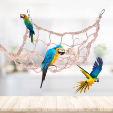Δίχτυ αναρρίχησης Lovebird για άσκηση πτηνών, κρεμαστό σκάλα, πυκνό παιχνίδι μάσησης,