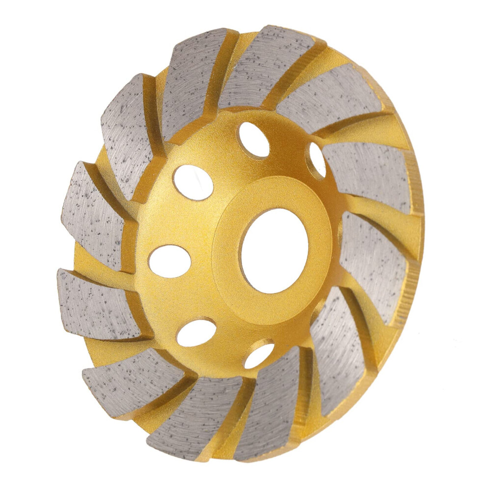4In Concrete Grinding Wheel Turbo Row 12 Teeth 12 Segment Cup 20Mm Bore 9365049321143