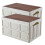 Collapsible Storage Box, 2Pack, 55L, Plastic Foldable Organizer, Stackable Bin, White, For Home, Car Boot, Camping 1