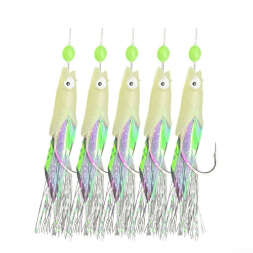 Fishing Lures Luminous Features Deep Sea Saltwater 1/0 Hook Size