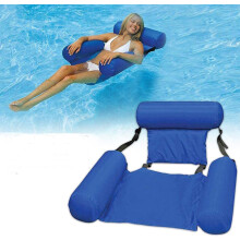Comfortable Pool Lounge Float, Easy Deflate Pack Adjustable Water Chair, Durable Quality Denier Nylon for Adults Children, Relax Sunbathing in
