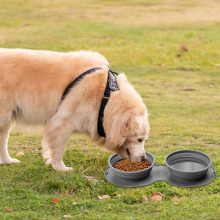 Non-Spill Silicone Mat Collapsible Dog Bowl, Slow Feed Design For Healthier Eating Habits, Dishwasher Safe For Easy Cleaning, Perfect Companion On