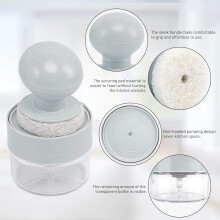 Effective Cleaning Dish Brush Set, Non-Skid Holder Keeps Your Sink Area Dry, Durable Snap-On Structure Resists Wear and Tear, Custom Bristles Tackle