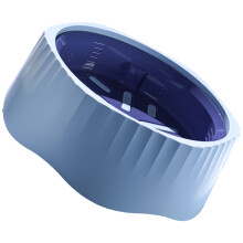 Pet Bowl Decorative Slow Feed Cats Dish 2 in 1 Feeder Slow-Blue