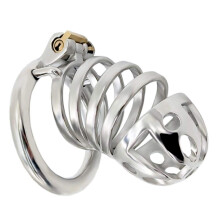 Chastity Belt Long Penis Cage Made Of 304 Stainless Steel, Chastity Lock Device, Adjustable 3 Ring Sizes