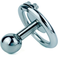 Male Chastity Cage Stainless Steel Chastity Lock Device Removable Urethral Tube 40mm Ring