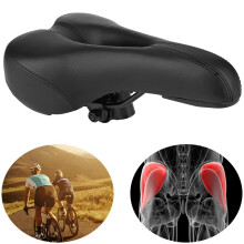 Coprisella per bicicletta, sella ammortizzante con taglio ergonomico 3D, universale per bici pieghevoli e mountain bike, nera