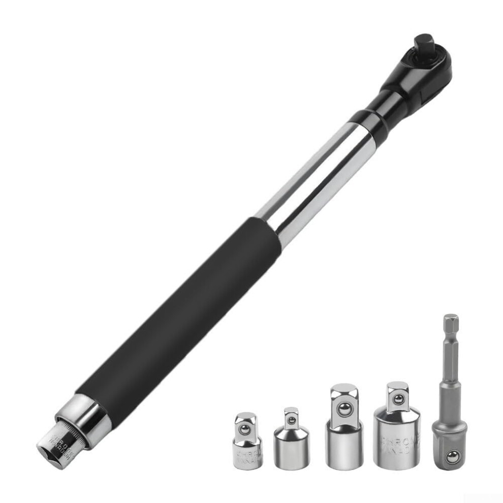 Torque Wrench 2In1 Automatic Hand Wrench Extender, Slim Design, Torque Tasks, 6Piece Set, Craftsmancompatible 9365049322096