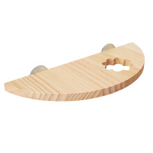 Bird Wooden Playground for Budgies and Small Pets, Wooden Pet Platform with Corner Ledge, Natural Wood Perch Stand for Hamster Gerbil Rat Squirrel,