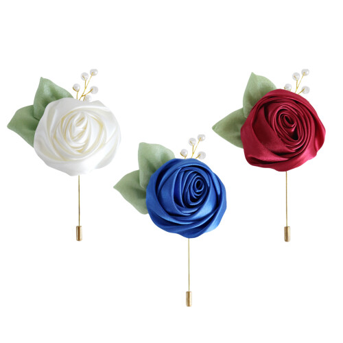 Artificial Rose Flower Set Elegant Silk Rose-Milky white 1
