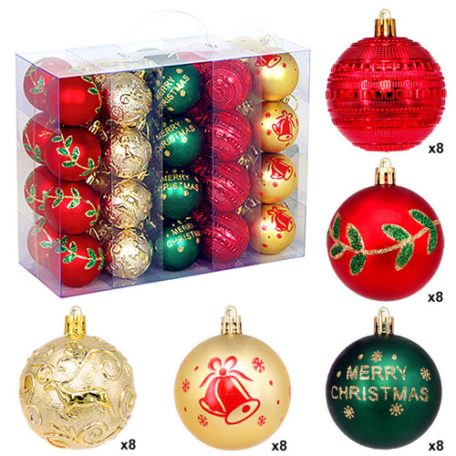 Christmas Decorations Plastic Ornaments Colorful Designs Gift-1