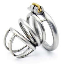 Chastity Cage Extreme With Three Ring Sizes Invisible Lock System Breathable Hollow Design 50Mm Cage Diameter Sex Toy