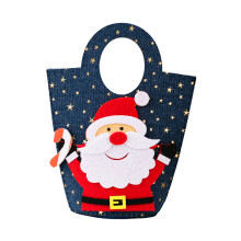 Spacious Holiday Denims Bag Christmas Decoration Storage-elder