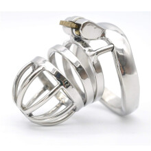 Chastity Belt Extreme With Testicle Ring And Invisible Lock Enslavement Fetish Sex Toy Compatible With 45mm Penis Size