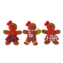 3 Pieces Stylish Fabric Gingerbreads Man-Gingerbread man with