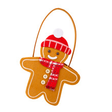 Roomy Reversible Christmas Handheld Bag Gingerbreads-Red
