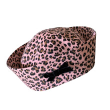 Casquettes seau à nœud papillon léopard pour adolescents-Rose