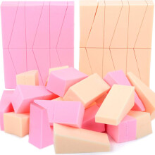 (As show, One size) 48 Pieces Makeup Sponge Blender For Face Curve Blending, Latex Free, Small Wedge Shaped Smooth Apply Beauty