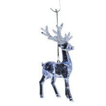 Clear Acrylic Deer Butterfly Snowflake Ornament for Christmas-G