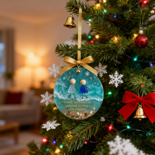 Premium Acrylic Christmas Tree Bell Decoration With-C 1