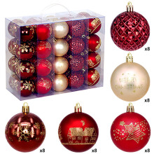 Plastic Christmas Tree Decorations Colorful Artistic Balls-10