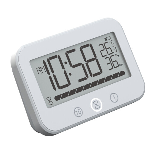 Family Friendly Shower Clock Bathroom Timer Clock-White