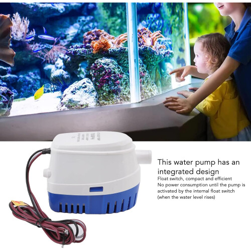 Automatic Bilge Pump 12V Submersible with Float Switch ImpactResistant Shell for Boats Aquariums 1