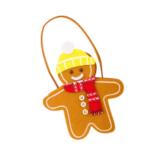 Efficient Gingerbreads Man Christmas Handheld Bag Double-Yellow