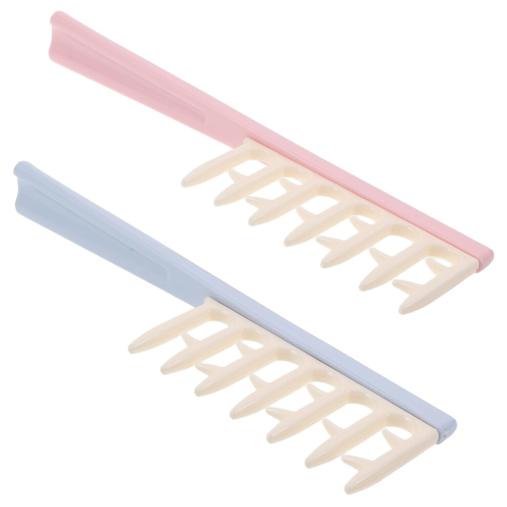 Unisex 2Pcs Wide Tooth Comb For Women Gentle Detangling Salon Hair Comb For Long Hair And Bangs