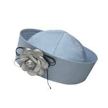 Chapeaux de capitaine camélia 3D, Costume de marin pour-Bleu